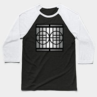 “Dimensional Fork” - V.1 Grey - (Geometric Art) (Dimensions) - Doc Labs Baseball T-Shirt